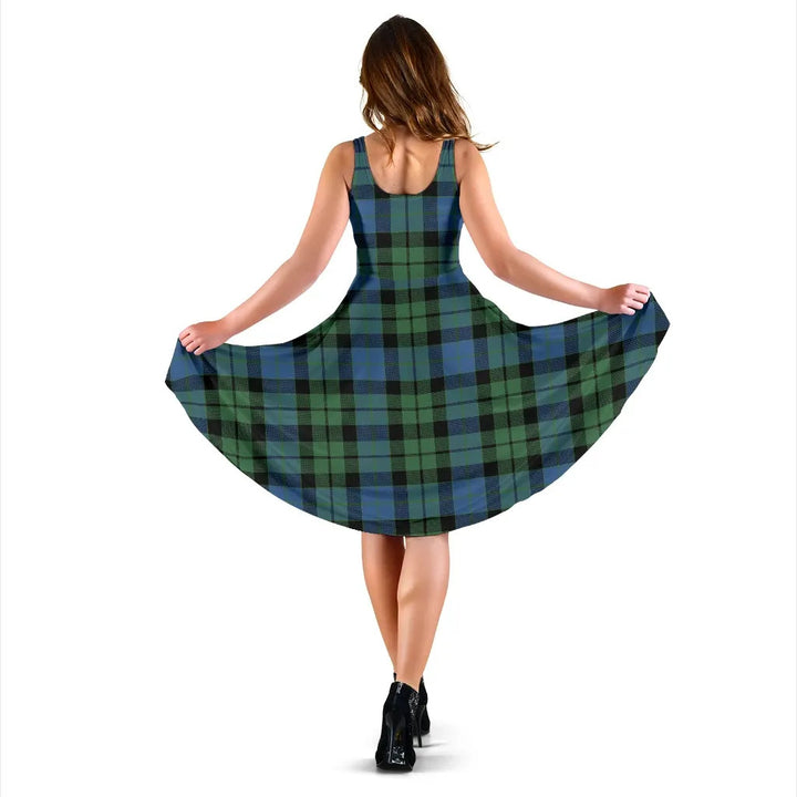Scottish MacKay Ancient Clan Tartan Women Midi Dress
