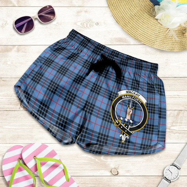 Scottish MacKay Blue Clan Crest Tartan Women Shorts