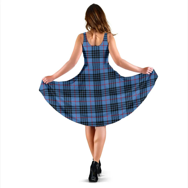 Scottish MacKay Blue Clan Tartan Women Midi Dress