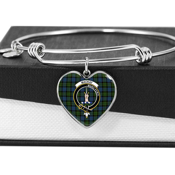 Scottish MacKay Clan Crest Tartan Bangle Heart Tartan Plaid 5