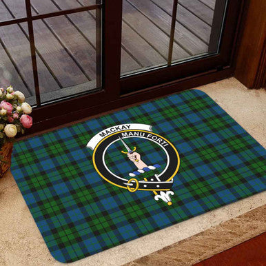 Scottish MacKay Clan Crest Tartan Door Mat Tartan Plaid 1