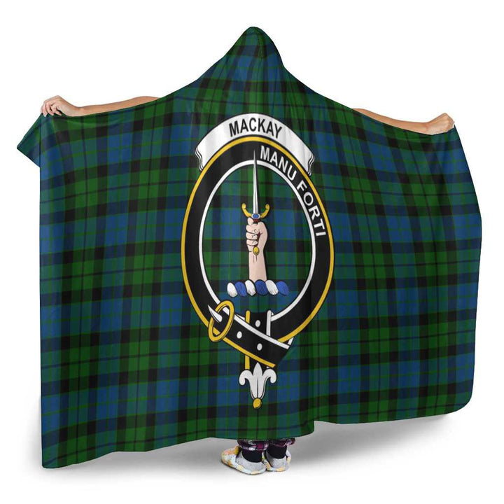 Scottish MacKay Clan Crest Tartan Hooded Blanket Tartan Plaid 2