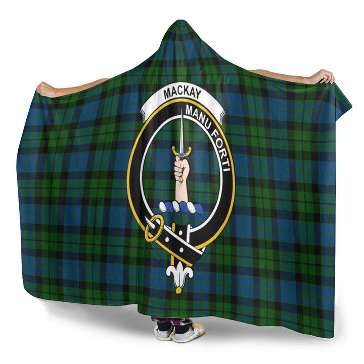 Scottish MacKay Clan Crest Tartan Hooded Blanket Tartan Plaid 3