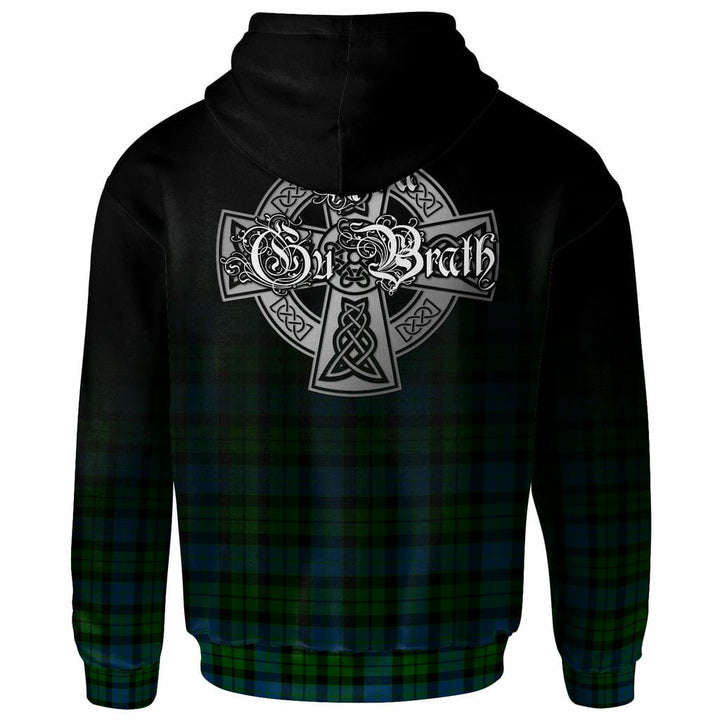Scottish MacKay Clan Crest Tartan Hoodie - Alba Gu Brath Family Crest Celtic Inspired Back Side Tartan Plaid