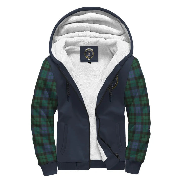 Scottish MacKay Clan Crest Tartan Plaid Sleeve Sherpa Hoodie