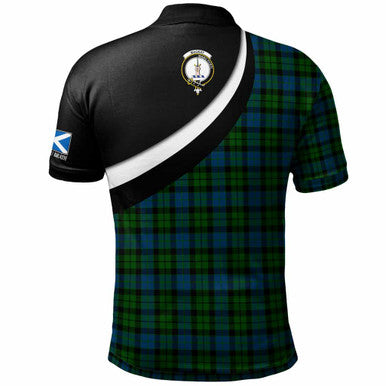 Scottish MacKay Clan Crest Tartan Polo Shirt - Scotland Forever Style Back Side Tartan Plaid