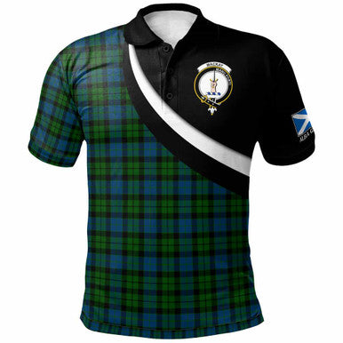 Scottish MacKay Clan Crest Tartan Polo Shirt - Scotland Forever Style Front Side Tartan Plaid