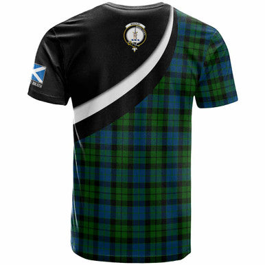 Scottish MacKay Clan Crest Tartan T-Shirt - Scotland Forever Style Back Side Tartan Plaid