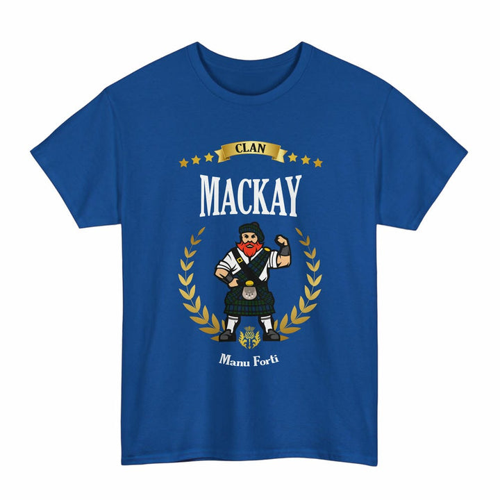 Scottish MacKay Clan Tartan T-Shirt - Motto Scotsman Tartan Plaid Royal Color