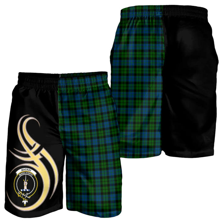 Scottish MacKay Modern Clan Crest Tartan Believe in Me Men's Shorts