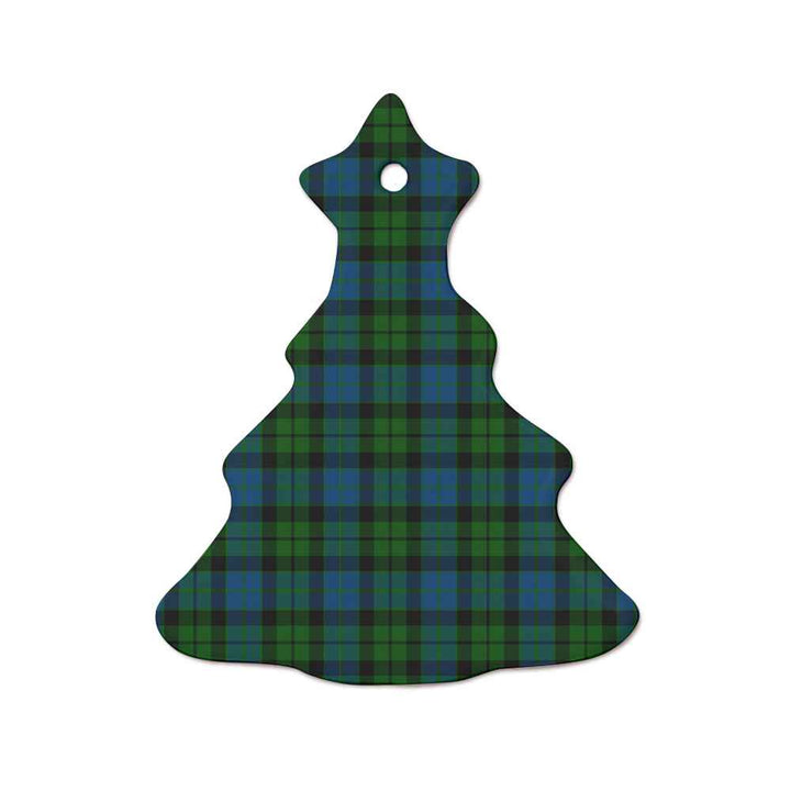 Scottish MacKay Modern Clan Tartan Ceramic Ornament  Tree Shape Tartan Plaid