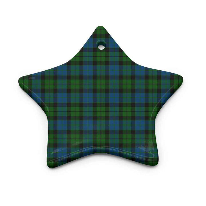 Scottish MacKay Modern Clan Tartan Ceramic Ornament Star Shape Tartan Plaid