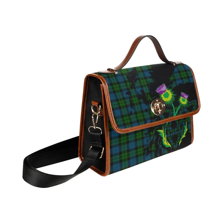 Scottish MacKay Modern Clan Tartan Waterproof Canvas Bag With Thistle Tartan Plaid 3