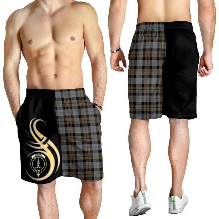 Scottish MacKay Weathered Clan Crest Tartan Believe in Me Men's Shorts