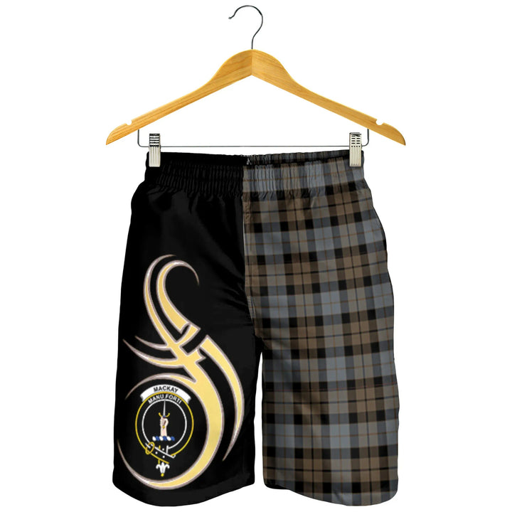 Scottish MacKay Weathered Clan Crest Tartan Believe in Me Men's Shorts