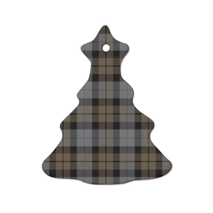 Scottish MacKay Weathered Clan Tartan Ceramic Ornament  Tree Shape Tartan Plaid