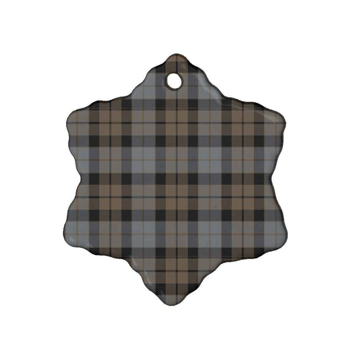Scottish MacKay Weathered Clan Tartan Ceramic Ornament Snow Flake Shape Tartan Plaid