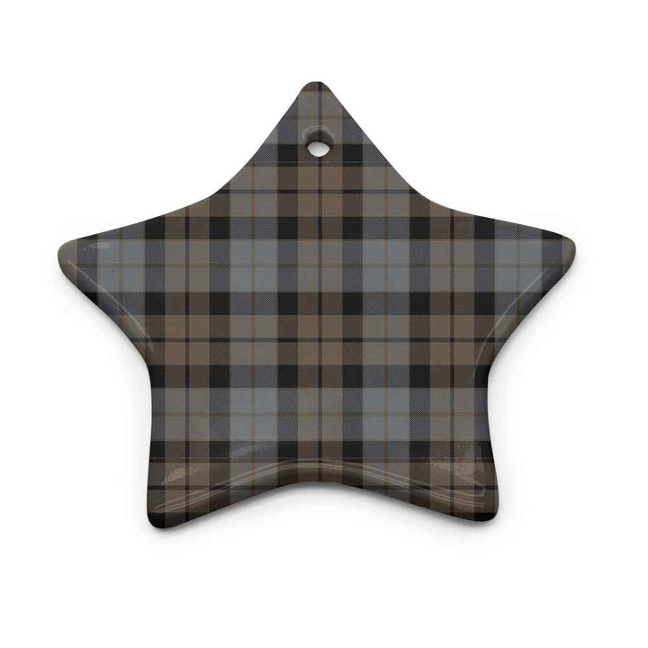 Scottish MacKay Weathered Clan Tartan Ceramic Ornament Star Shape Tartan Plaid