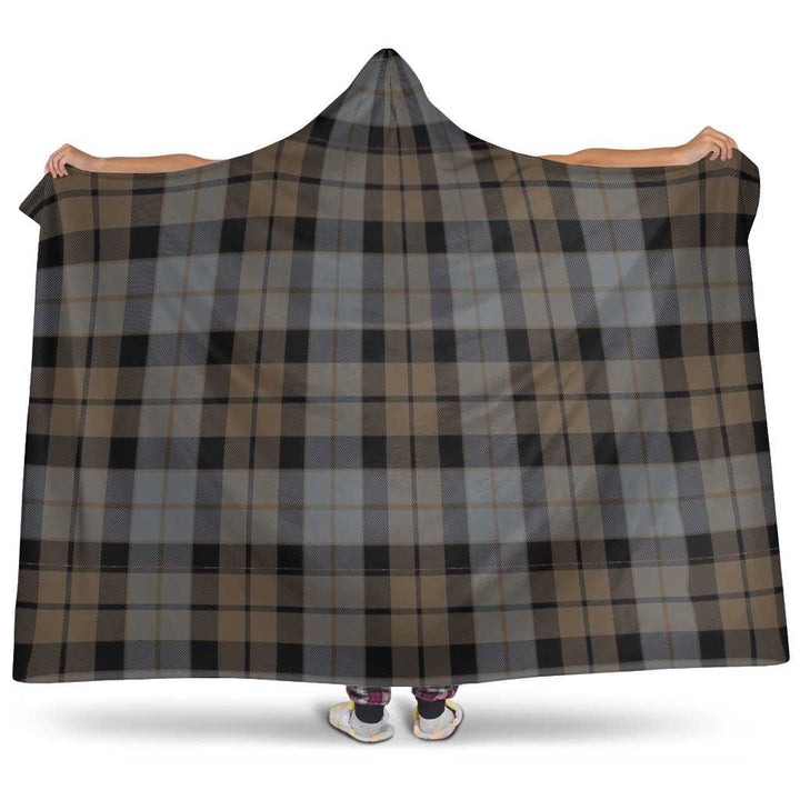 Scottish MacKay Weathered Clan Tartan Hooded Blanket Tartan Plaid 1