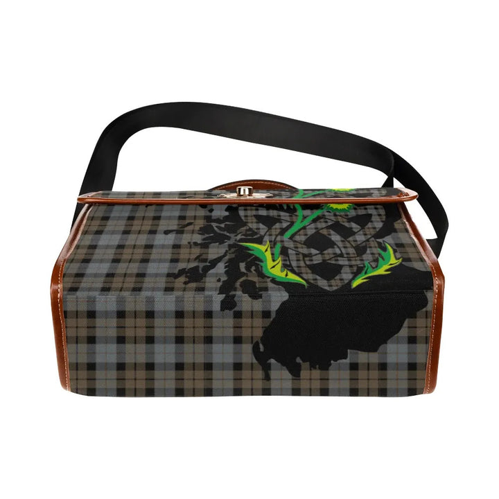 Scottish MacKay Weathered Clan Tartan Waterproof Canvas Bag With Thistle Tartan Plaid 5