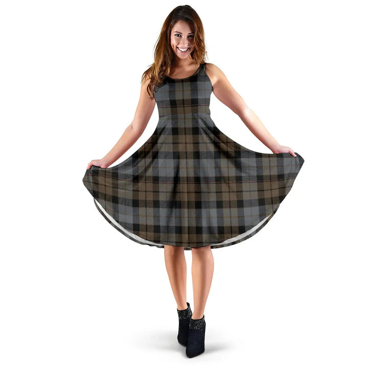 Scottish MacKay Weathered Clan Tartan Women Midi Dress