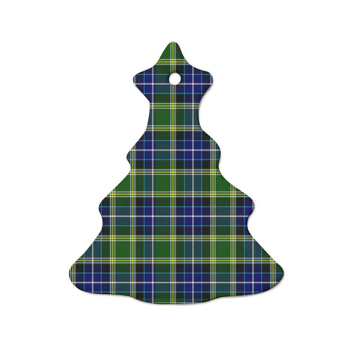 Scottish MacKellar Clan Tartan Ceramic Ornament  Tree Shape Tartan Plaid
