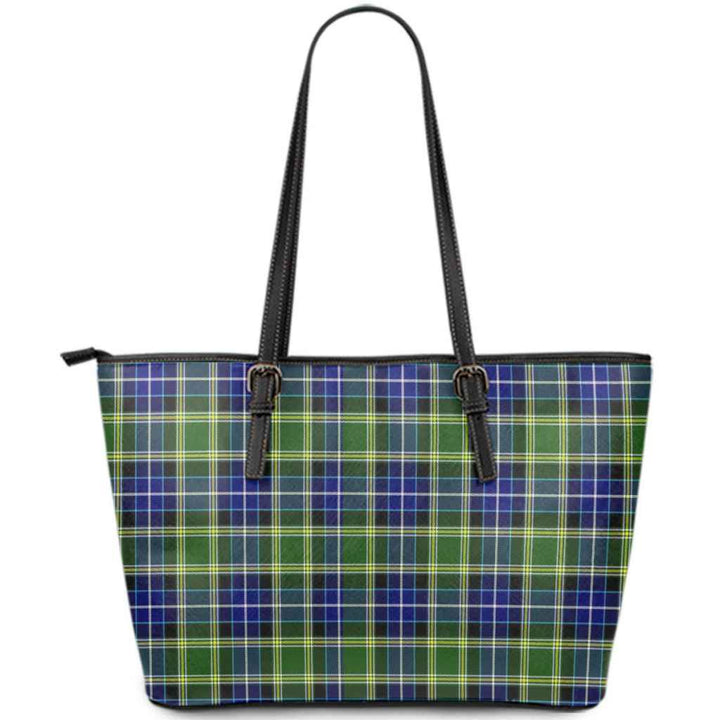 Scottish MacKellar Clan Tartan Leather Tote Tartan Plaid