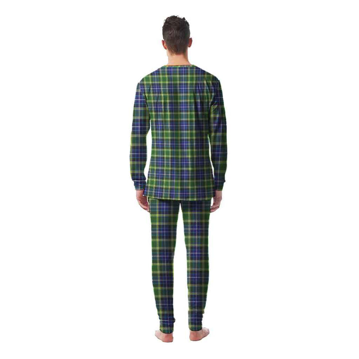Scottish MacKellar Clan Tartan Pajama Set Men Back Side Tartan Plaid