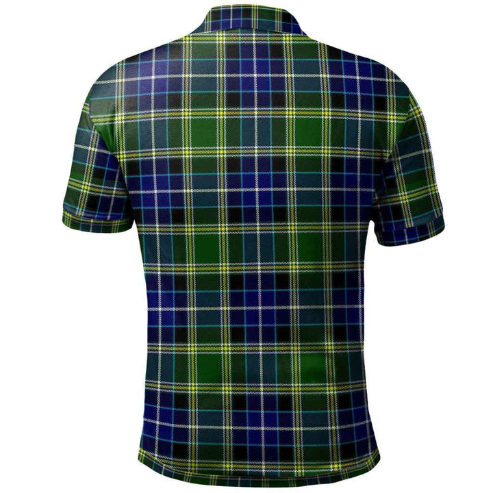 Scottish MacKellar Clan Tartan Polo Shirt Back Side Tartan Plaid