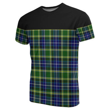 Scottish MacKellar Clan Tartan T-Shirt Horizontal Style Front Side Tartan Plaid