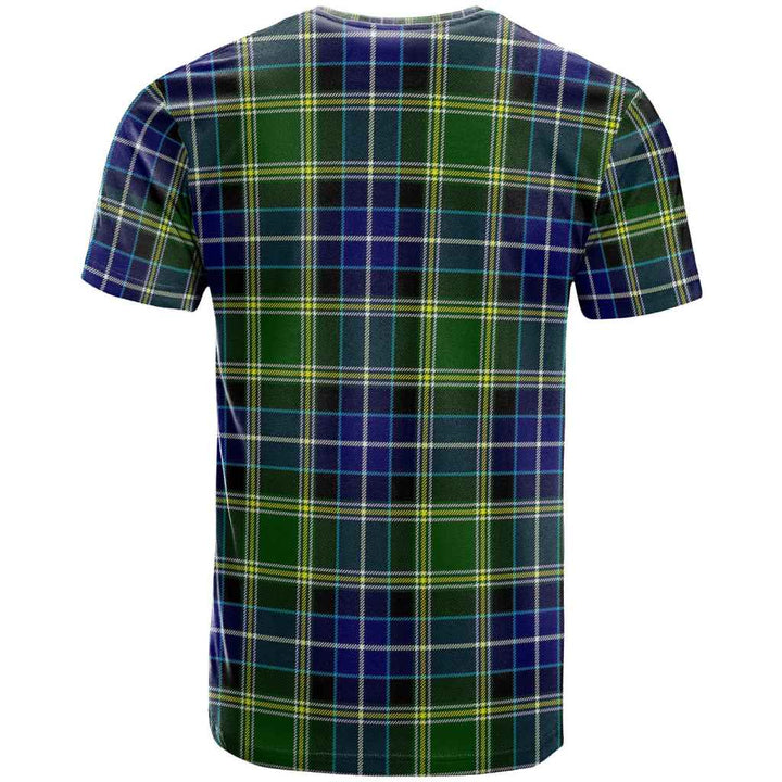 Scottish MacKellar Clan Tartan T-Shirt Back Side Tartan Plaid