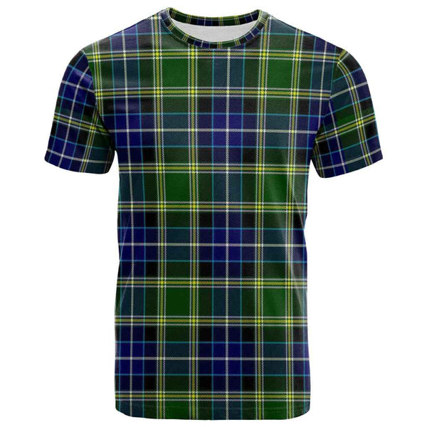Scottish MacKellar Clan Tartan T-Shirt Front Side Tartan Plaid