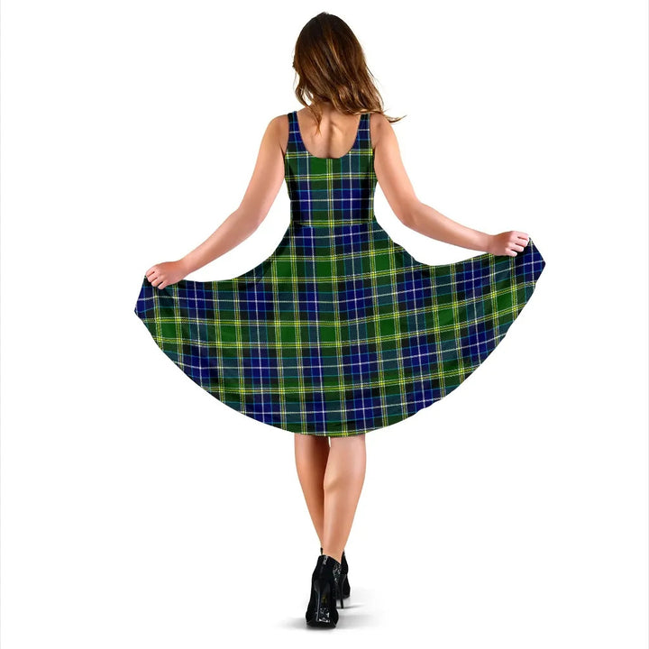 Scottish MacKellar Clan Tartan Women Midi Dress
