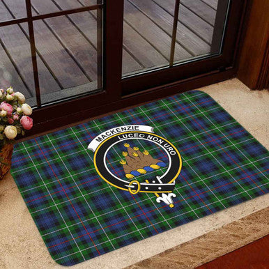 Scottish MacKenzie Clan Crest Tartan Door Mat Tartan Plaid 1
