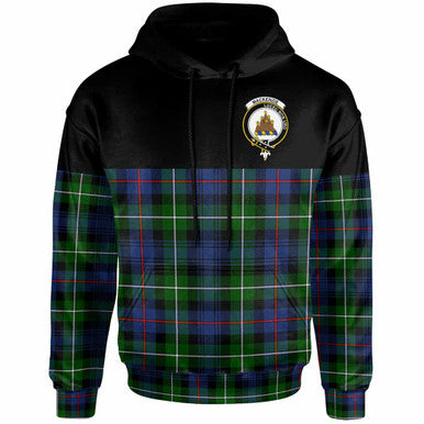 Scottish MacKenzie Clan Crest Tartan Hoodie - Horizontal Style Front Side Tartan Plaid