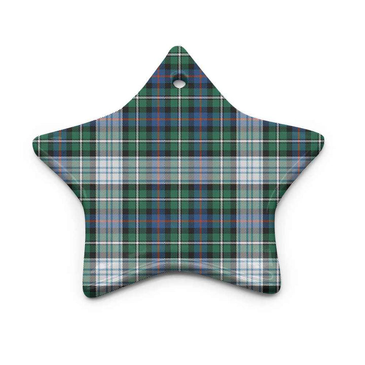 Scottish MacKenzie Dress Ancient Clan Tartan Ceramic Ornament Star Shape Tartan Plaid