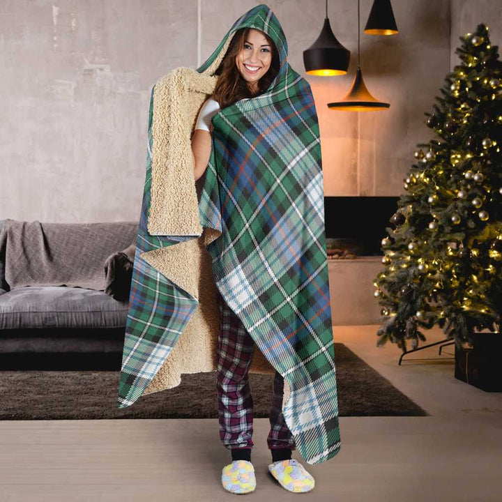 Scottish MacKenzie Dress Ancient Clan Tartan Hooded Blanket Tartan Plaid 6