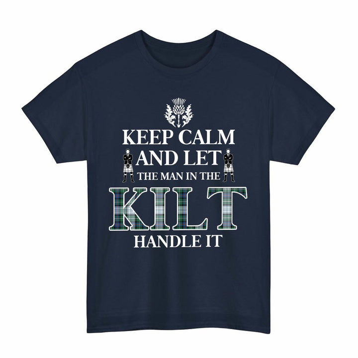 Scottish MacKenzie Dress Ancient Clan Tartan T-Shirt - Keep Calm Tartan Plaid Navy Color