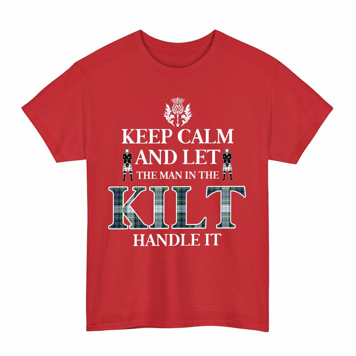 Scottish MacKenzie Dress Ancient Clan Tartan T-Shirt - Keep Calm Tartan Plaid Red Color