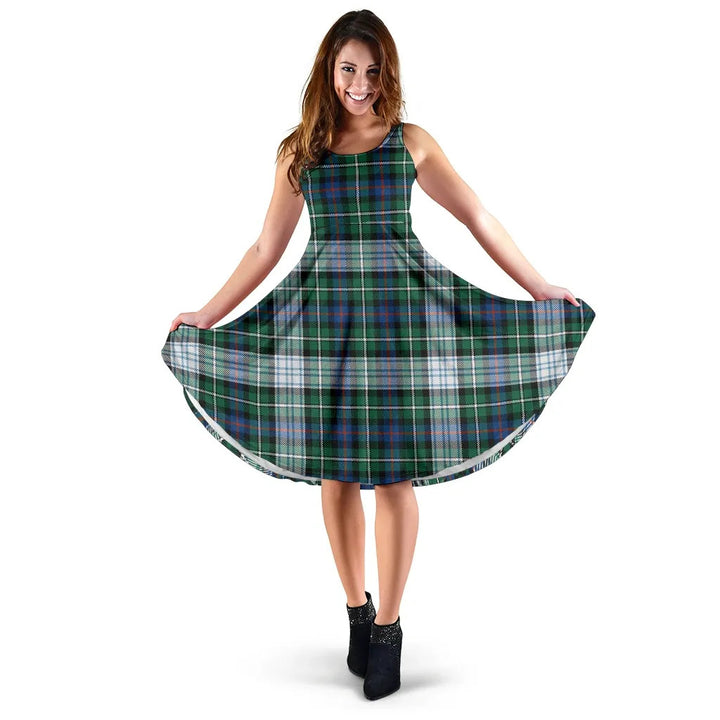 Scottish MacKenzie Dress Ancient Clan Tartan Women Midi Dress