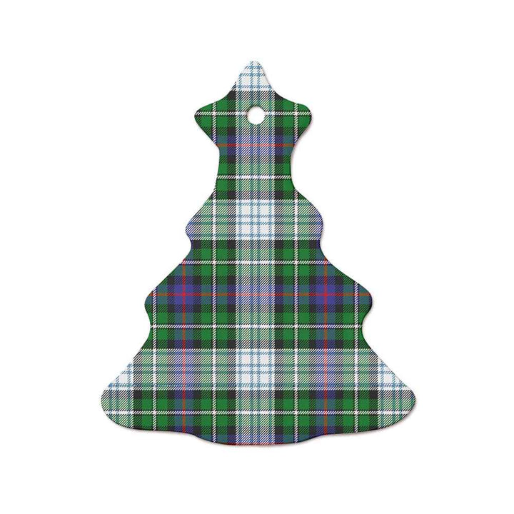 Scottish MacKenzie Dress Modern Clan Tartan Ceramic Ornament  Tree Shape Tartan Plaid