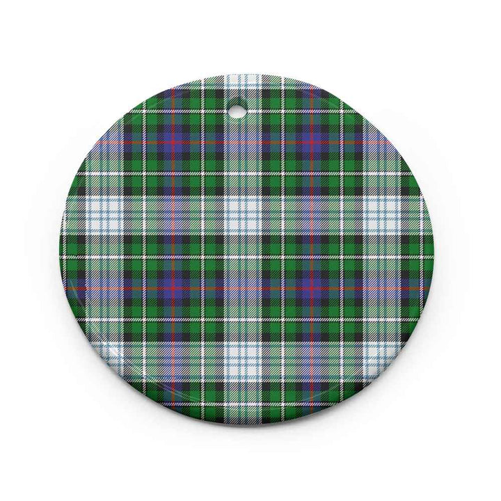 Scottish MacKenzie Dress Modern Clan Tartan Ceramic Ornament Circle Shape Tartan Plaid