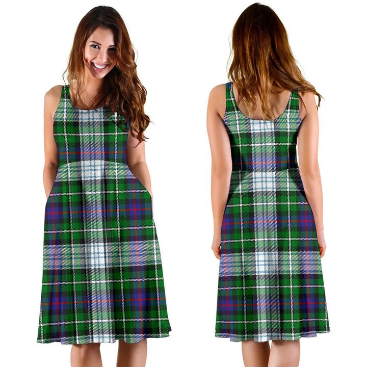 Scottish MacKenzie Dress Modern Clan Tartan Women Midi Dress