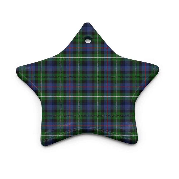 Scottish MacKenzie Modern Clan Tartan Ceramic Ornament Star Shape Tartan Plaid