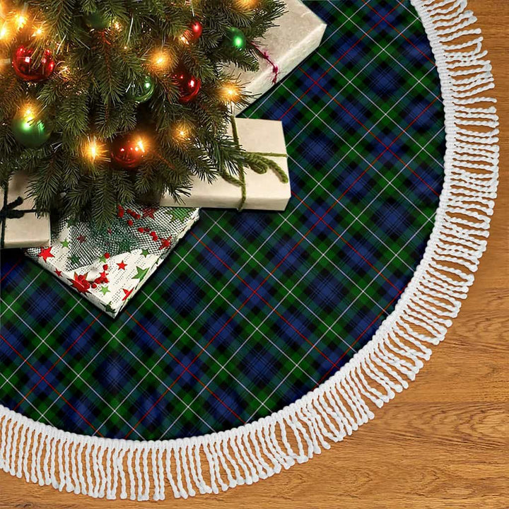 Scottish MacKenzie Modern Clan Tartan Christmas Tree Skirt Tassels 2 Tartan Plaid