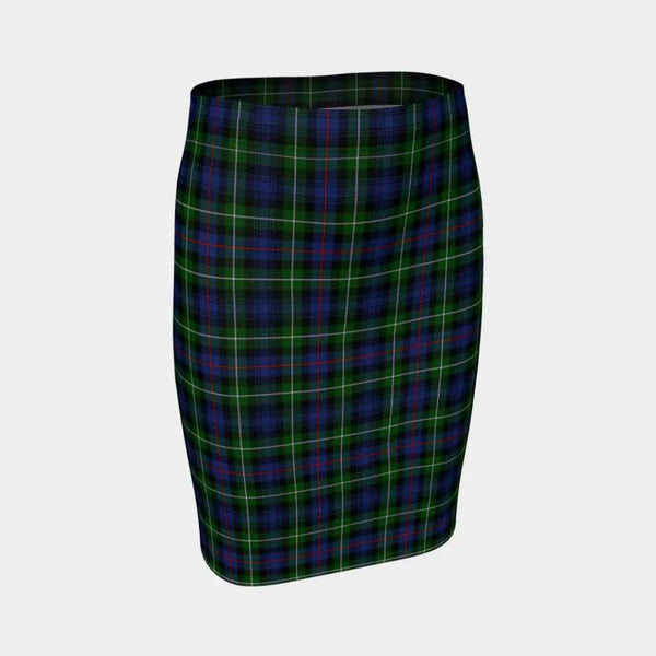 Scottish MacKenzie Modern Clan Tartan Fitted Skirt Tartan Plaid 1