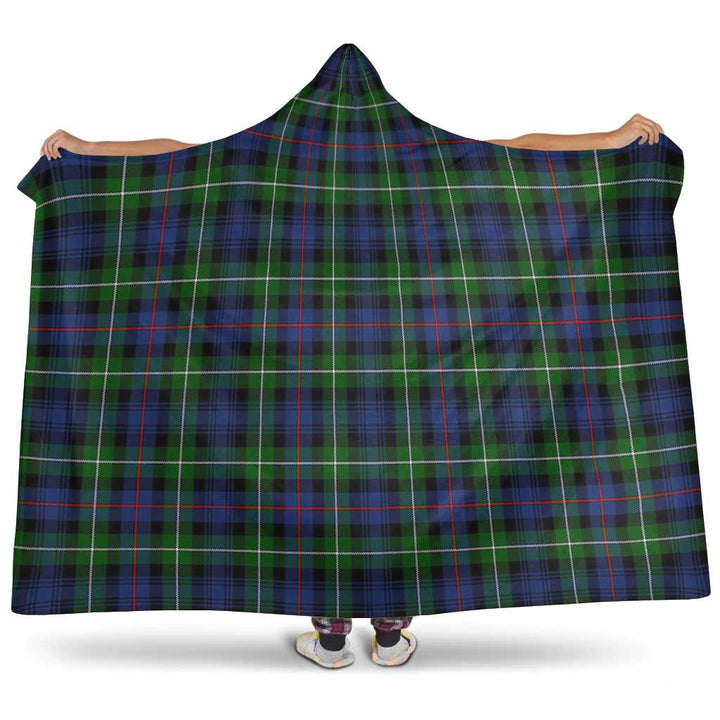 Scottish MacKenzie Modern Clan Tartan Hooded Blanket Tartan Plaid 1
