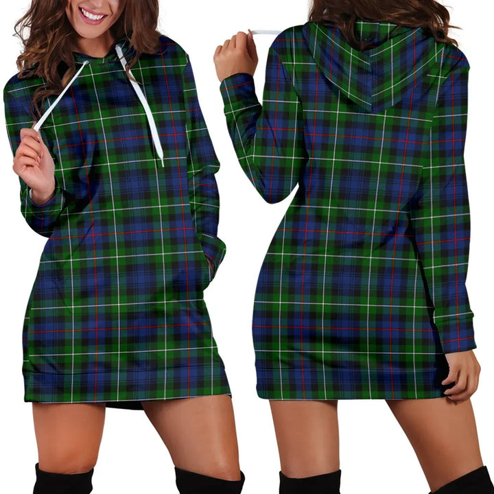 Scottish MacKenzie Modern Clan Tartan Hoodie Dress