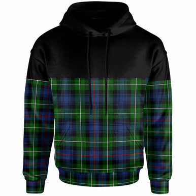 Scottish MacKenzie Modern Clan Tartan Hoodie - Horizontal Style Front Side Tartan Plaid