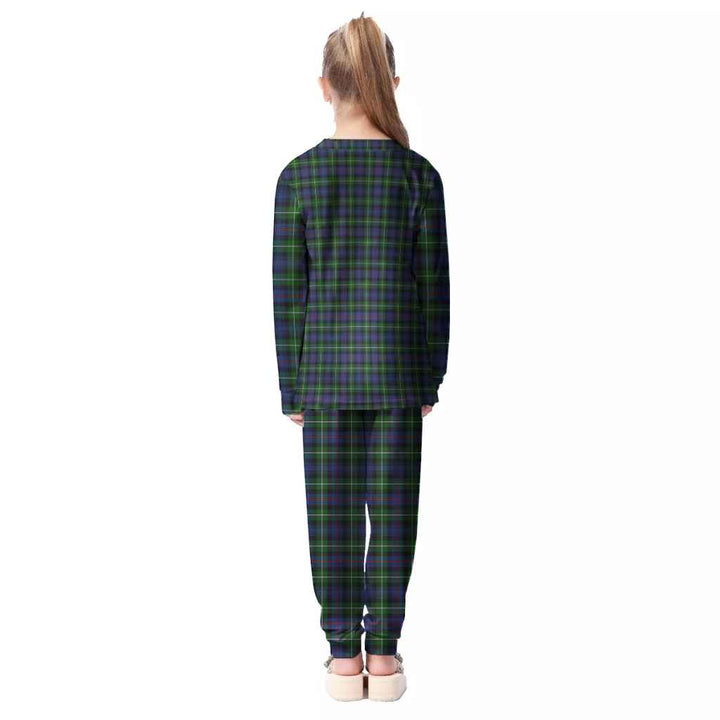 Scottish MacKenzie Modern Clan Tartan Pajama Set Kid Back Side Tartan Plaid